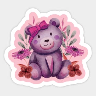 Pink bear Sticker